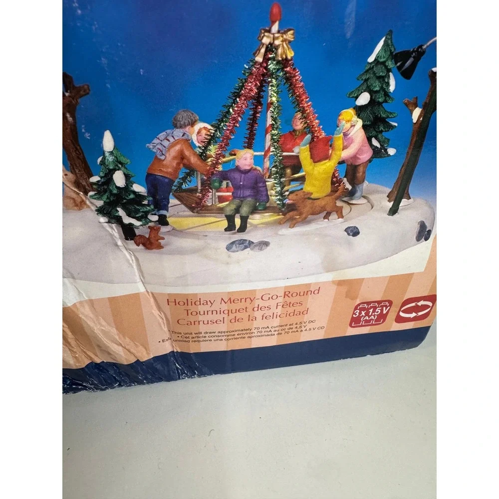 NIB Lemax 14340 Lighted‎ Animated Winter Playground Village Retired